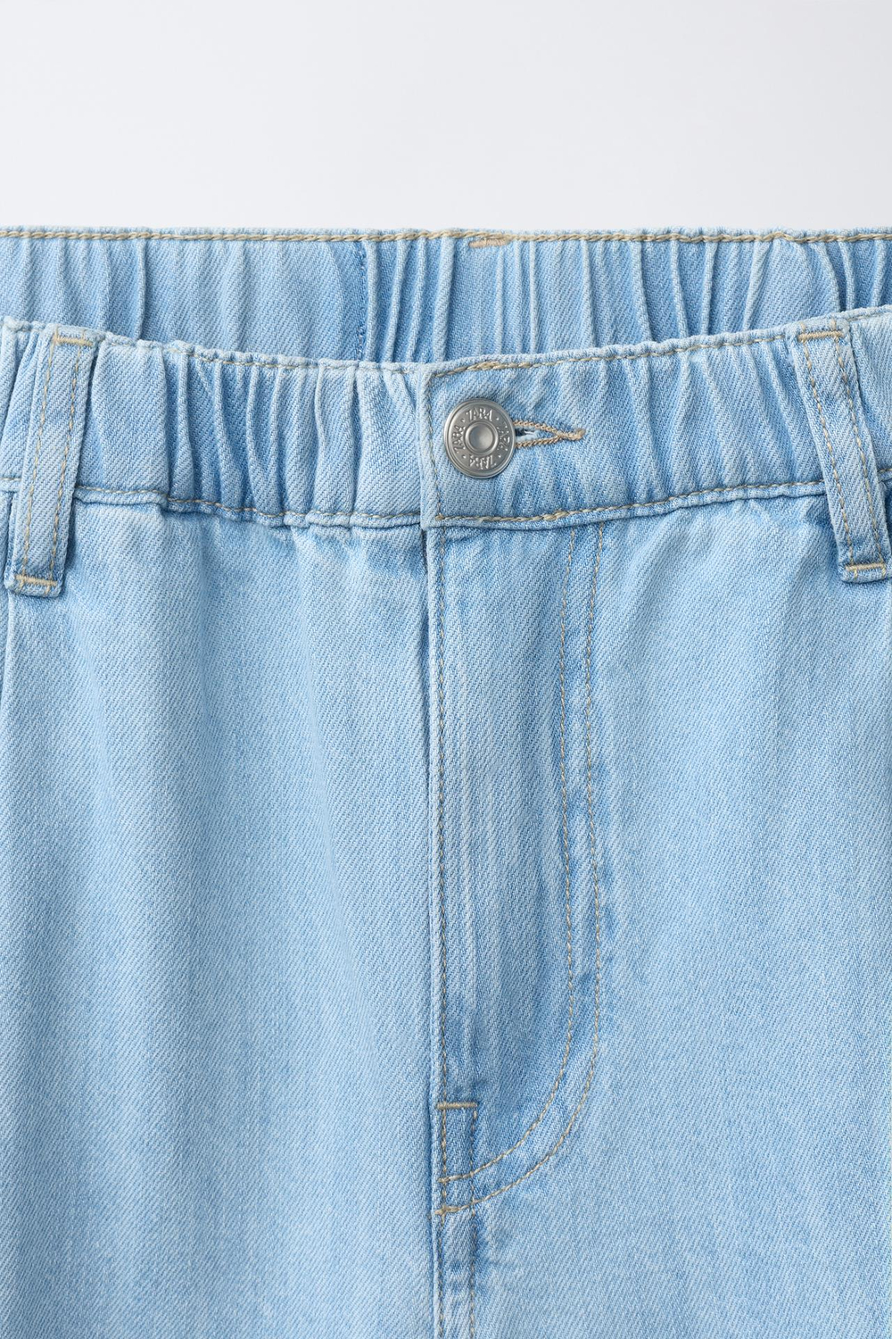 ZARA ДЛИННЫЕ ДЖИНСОВЫЕ ШОРТЫ, СИНИЙ