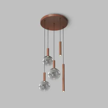 Подвесной светильник LED 20W 3000К DK6535-CO медный Bubbles Denkirs