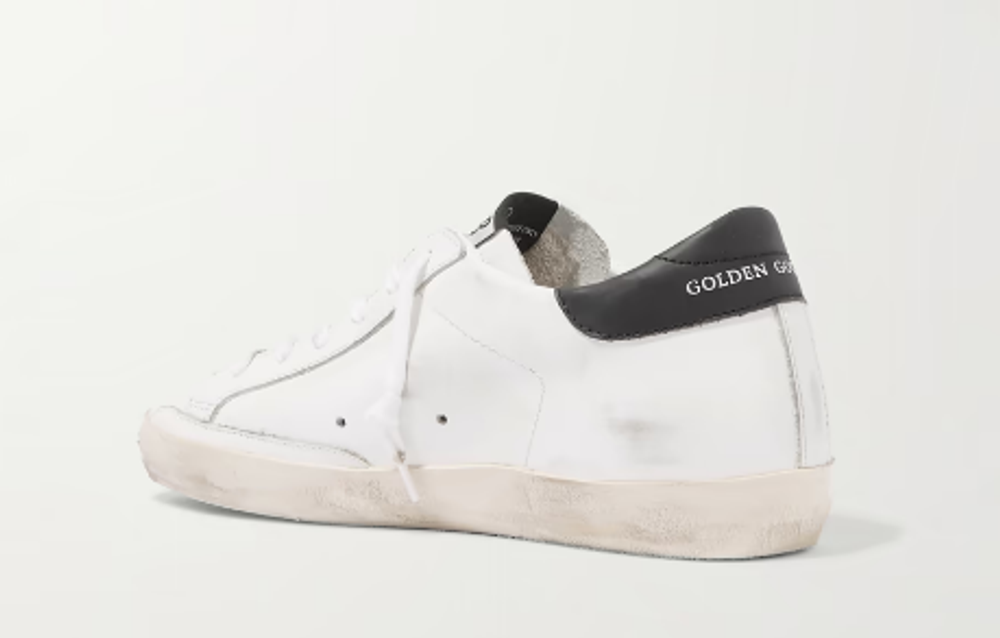 Кеды GOLDEN GOOSE Superstar distressed glittered leather sneakers