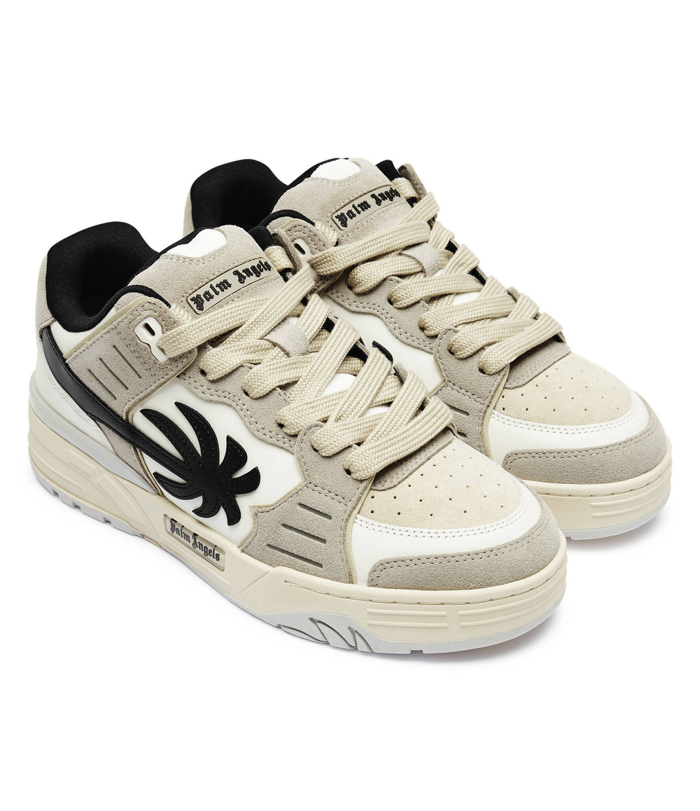 Кожаные кроссовки VENICE Palm Angels - серый(PMIA101F 24LEA002)
