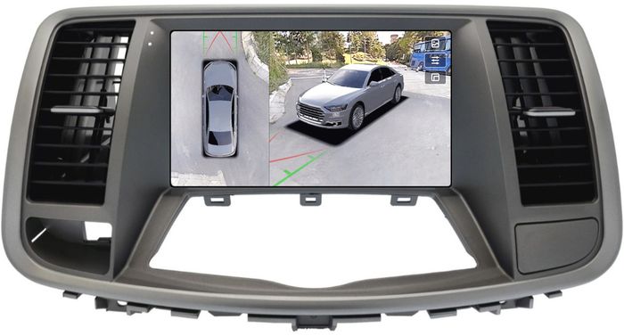 Магнитола для Nissan Teana J32 2008-2013 (ШГУ монохром, рамка тип 2) - Teyes CC3-2K-360 монитор 9.5" 2K QLED на Android 10, Быстрая, CarPlay, 4G SIM-слот, 4 камеры в комплекте