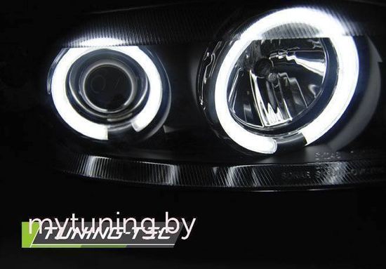 Передние фары Angel Eyes для Opel Vectra B (99-02) CCFL Black