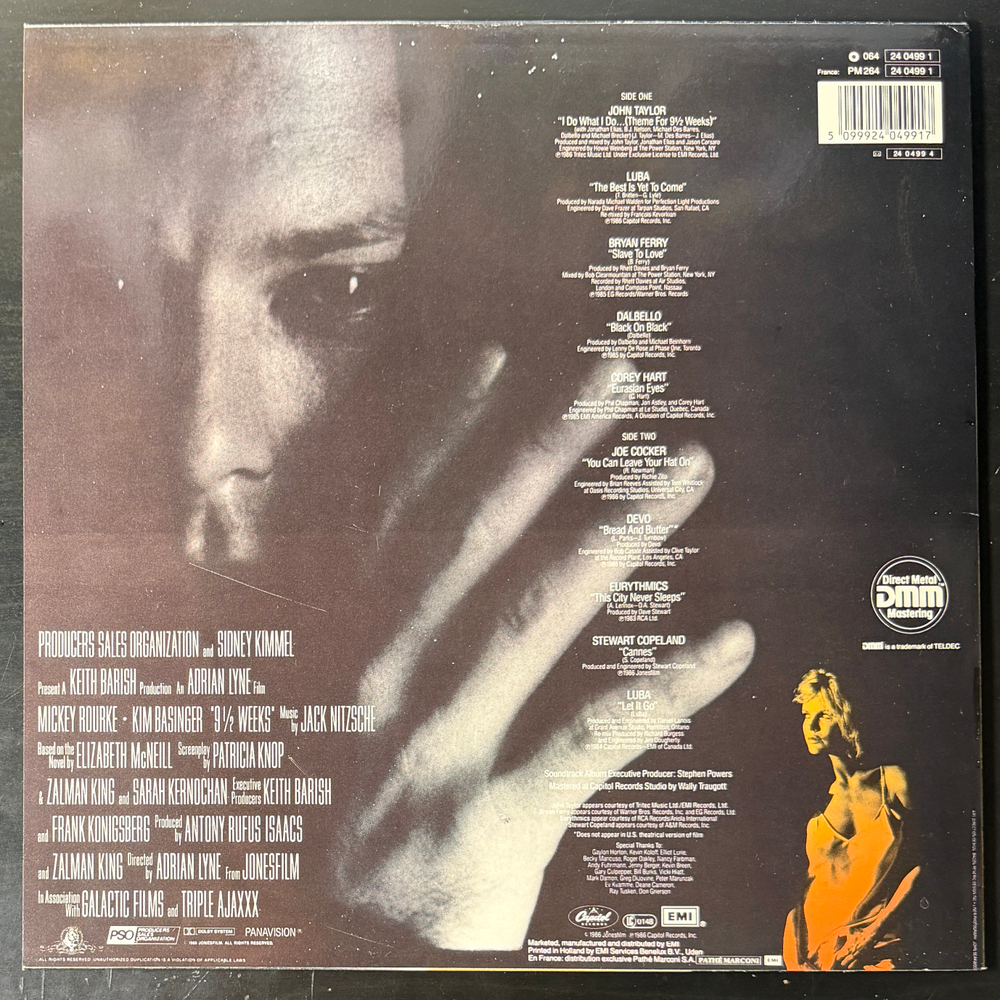 Саундтрек к фильму Девять с половиной недель (Франция 1986г.)