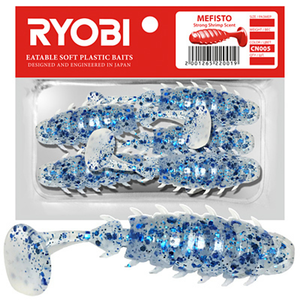 Мягкая силиконовая приманка риппер Ryobi MEFISTO