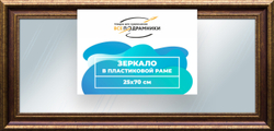 Зеркало настенное в раме 25x70