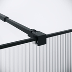 Душевая перегородка Niagara Nova NG-481-12FBLACK (120х200) черный матовый,стекло рифленое/тонированное,1 место