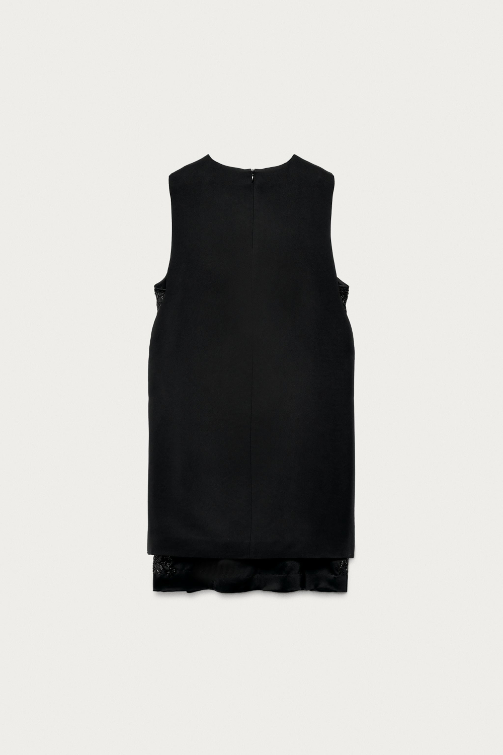 ZARA X MARISA BERENSON КОРОТКОЕ ПЛАТЬЕ С ВЫШИВКОЙ, ЧЕРНЫЙ