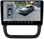 Магнитола для Volkswagen Jetta 5 2005-2010 (климат 2) - FarCar BX3227M-360 монитор 10.36" 2K QLED на Android 13, Быстрая, CarPlay, 4G SIM-слот, 4 камеры в комплекте