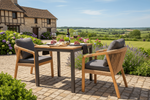 Стол обеденный Ideal Patio ТЕЛЛА алюминий, тик 80x80 см (4 ножки)