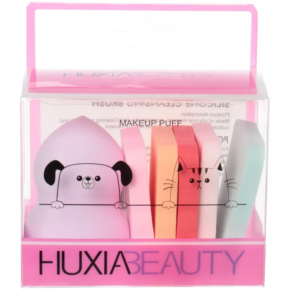 Спонж капля и 5 спонжиков тонких для макияжа и контуринга «Beauty-Puff», цвет микс, 8,5*5*7✦