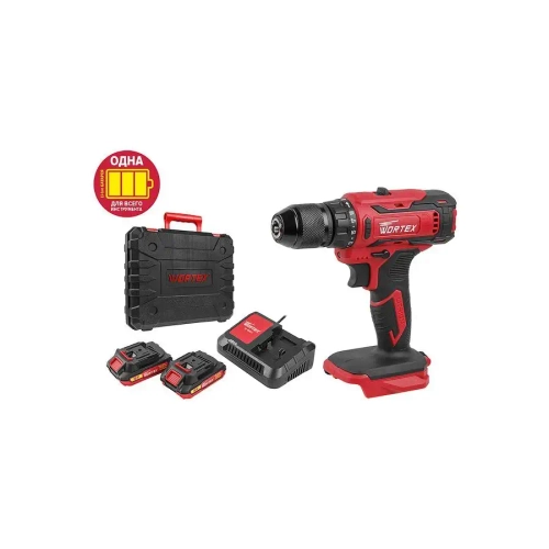 Аккумуляторная дрель-шуруповёрт BD 1820-1Li WORTEX 0329209