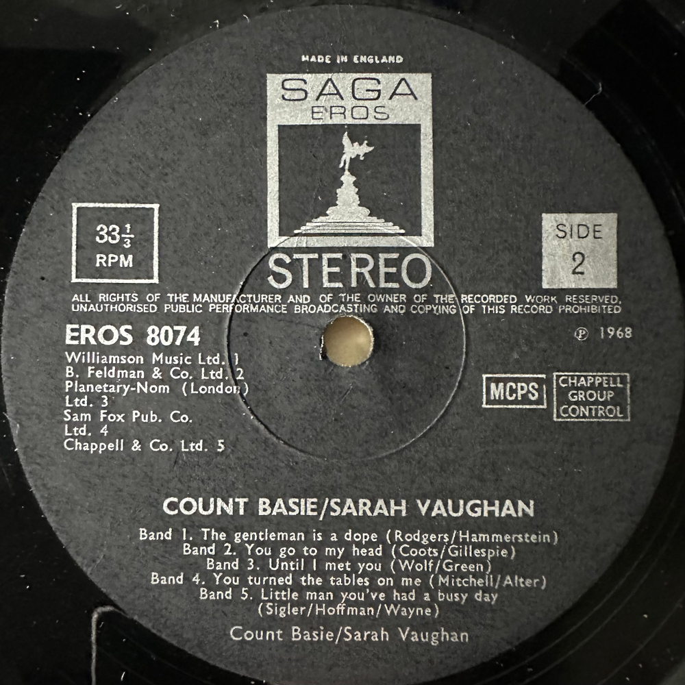Count Basie & Sarah Vaughan (Англия 1968г.)