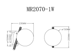 Настенный светильник MyFar Francis MR2070-1W в форме шара