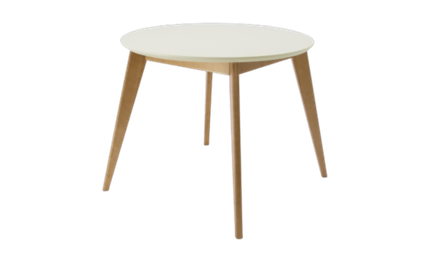 Стол Zip-mebel Сканди К 90 натур/слоновая кость со стульями Франк натур велюр бежевый