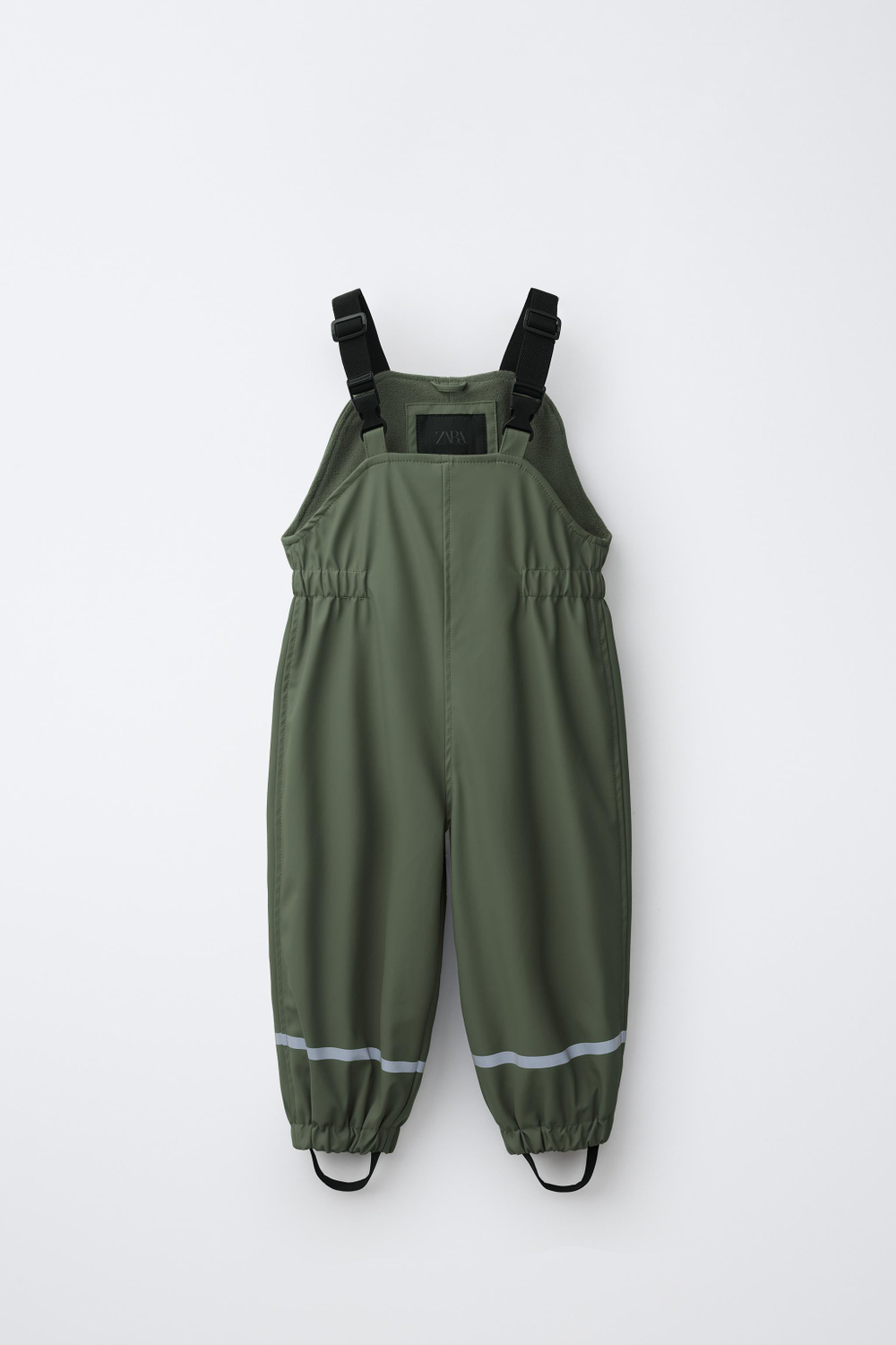 ZARA ПРОРЕЗИНЕННЫЙ КОМБИНЕЗОН WATER RESISTANT, ЗЕЛЕНЫЙ