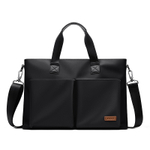 POLO Fabric Portable Briefcase Large Men"s Black/Gray