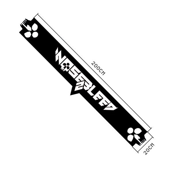 Шарф Nosebleed Two Distressed Logo черный - фото 4