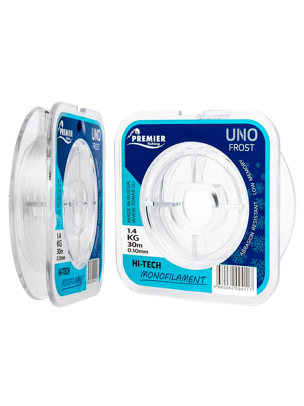 Леска для рыбалки Premier Fishing UNO FROST Clear Nylon 0,10mm/30m (PR-UF-T-010-30)