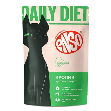 Enso Daily Diet Здоровье ЖКТ Кролик в соусе пауч для кошек 85 г