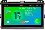Магнитола для Toyota Land Cruiser Prado 120, Lexus GX470 (экран климата внизу) - Airoc 2K AU-1105 Android 13, Быстрейшая, SIM-слот