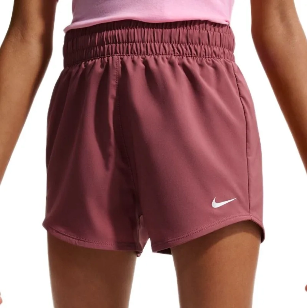 Детские шорты Nike Kids Dri-Fit One High-Waisted Woven Training - pink smoke/white