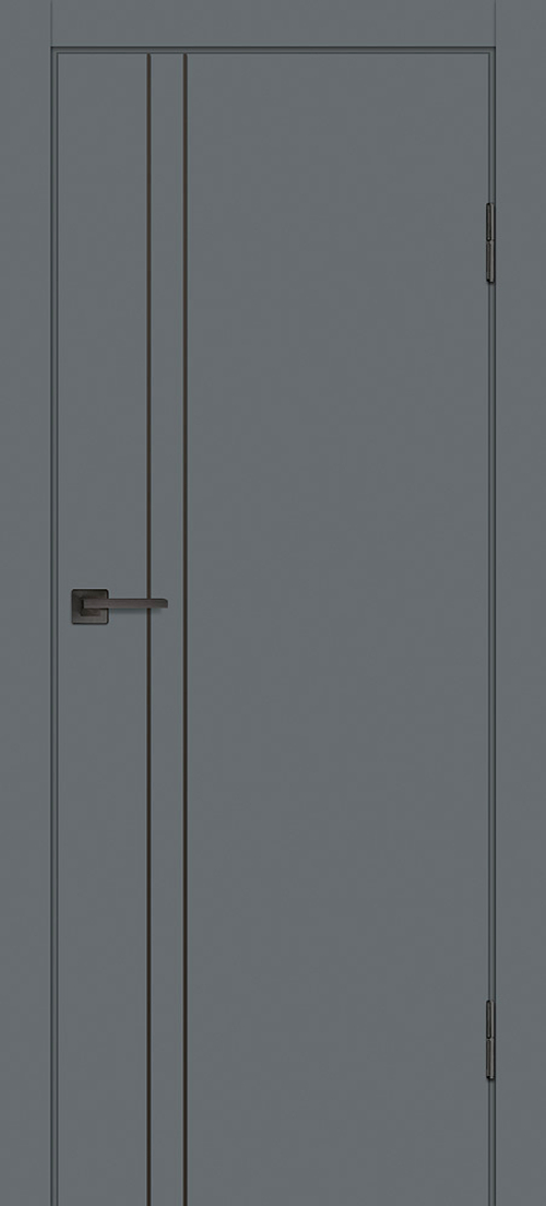 Дверь P-20 черный молдинг / Цвет Графит / Двери PROFILO PORTE