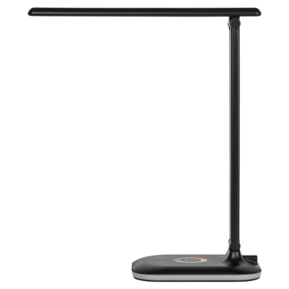Настольный светильник ЭРА NLED-502-11W-BK светодиодный с RGB ночником черный | Светодиодные настольные лампы
