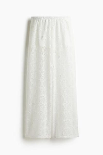 Брюки из джерси с ажурным узором - H&M