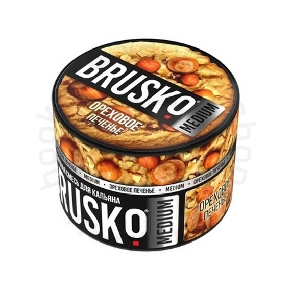 Бестабачная смесь для кальяна BRUSKO, 50 г, Ореховое печенье, Medium (М)