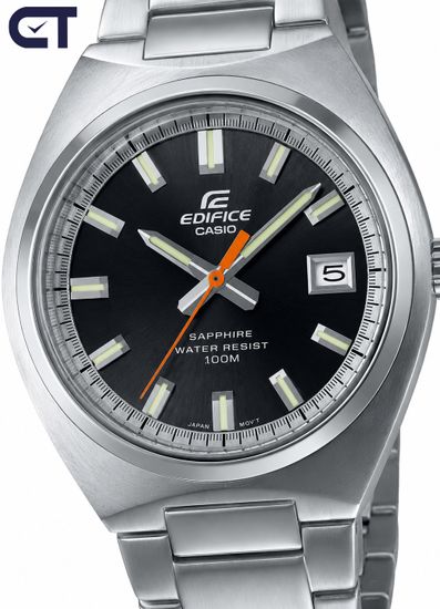CASIO EFB-109D-1AVDF EDIFICE мужские наручные часы — классическая модель с чёрным циферблатом и сапфировым стеклом