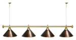 Лампа STARTBILLIARDS 4 пл. (плафоны золотые,штанга золотая,фурнитура золото)