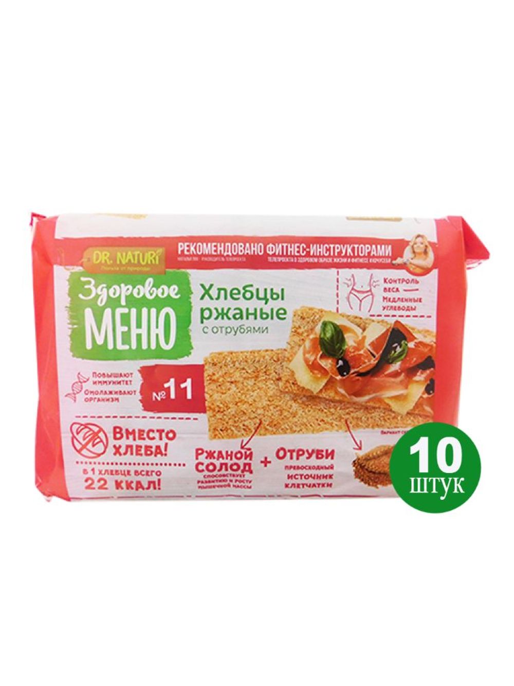 Хлебцы пшенично-ржаные с протеином Здоровое Меню №11 В КОРРЕКСЕ 90 г