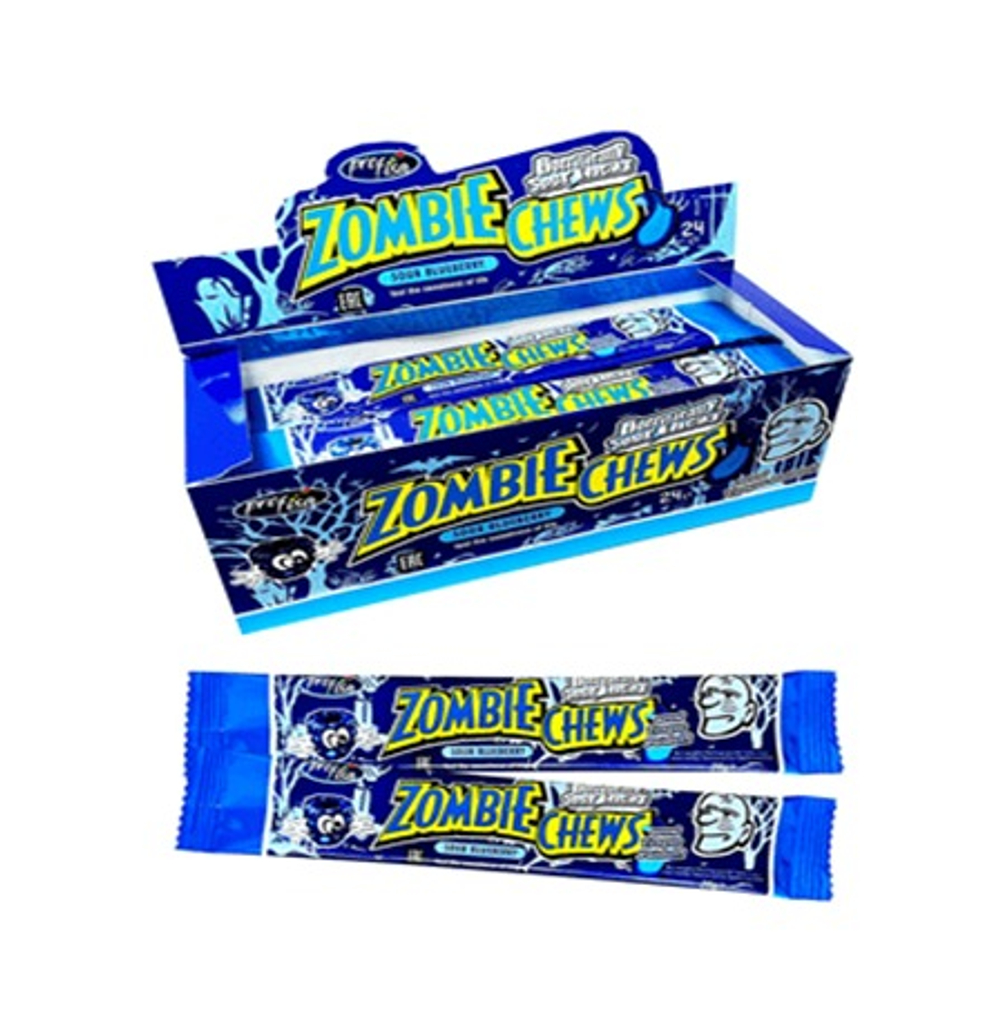 Жев.конфета Zombi chews sour blueberry 24шт*20г  (Пакестан)