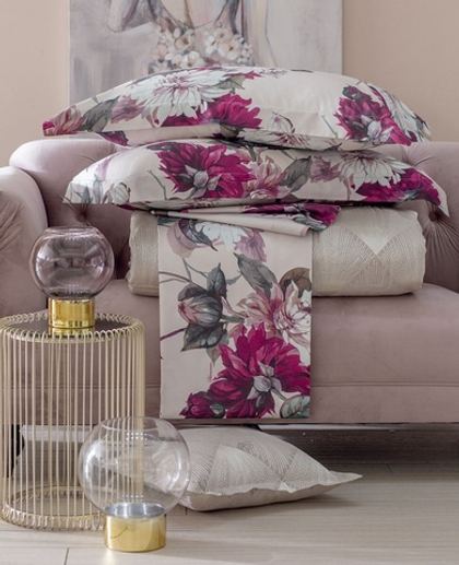 Постельное белье 2 спальное евро макси Blumarine Liuba Fard розовое