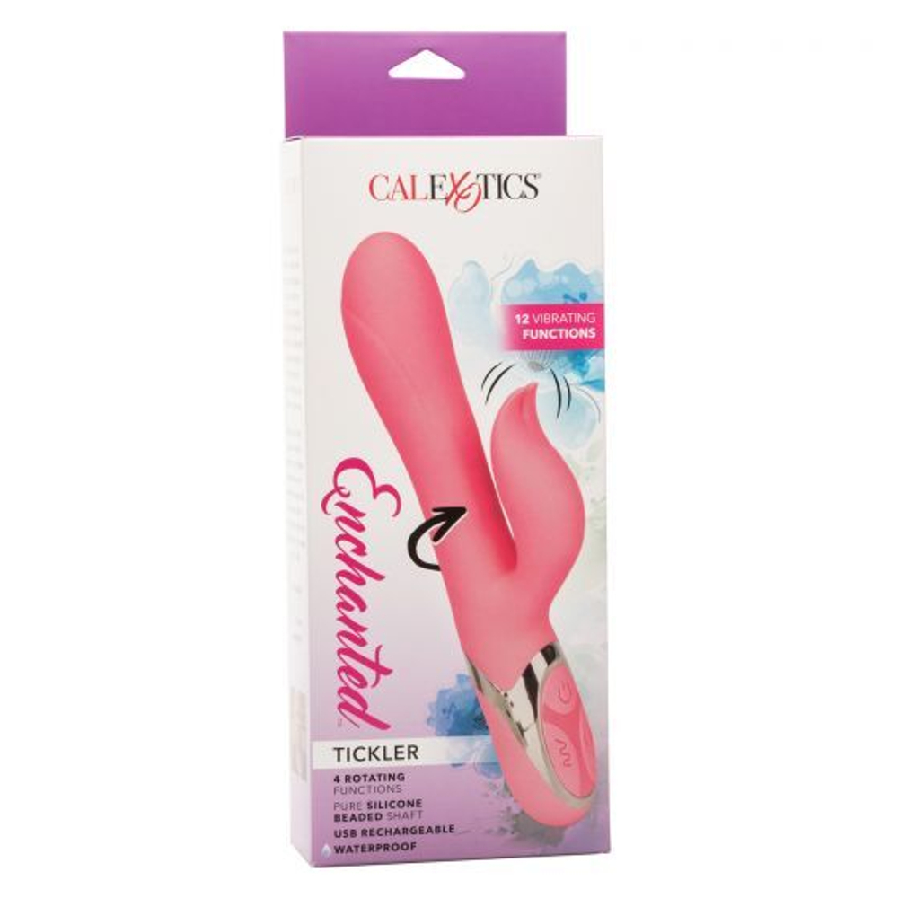 Коралловый перезаряжаемый вибратор-кролик California Exotic Novelties Enchanted Tickler SE-0649-05-3