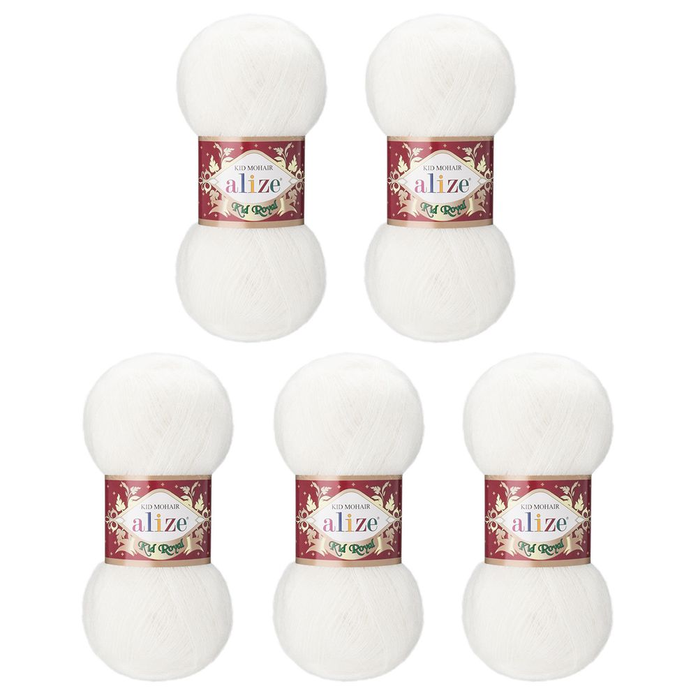 Пряжа Alize (Ализе) Kid Royal / уп.5 мот. по 50 г, 500м, 062 кремовый A