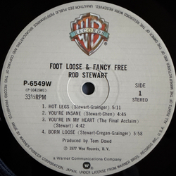 Виниловая пластинка Rod Stewart ‎– Foot Loose & Fancy Free LP