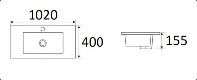 Умывальник CeramaLux 9393-100