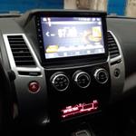 Магнитола для Mitsubishi L200 4, Pajero Sport 2 2006-2016 - FarCar S500-TS10 монитор 9.5" QLED на Android 14, Быстрая, CarPlay, 4G SIM-слот