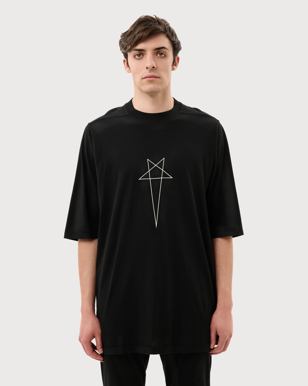 RICK OWENS DRKSHDW ФУТБОЛКА ЧЕРНАЯ LIDO JUMBO