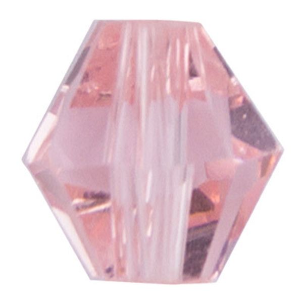 Бусины стекло 4х4 мм, нить 34 шт, №05 розовый, Zlatka GBA-01