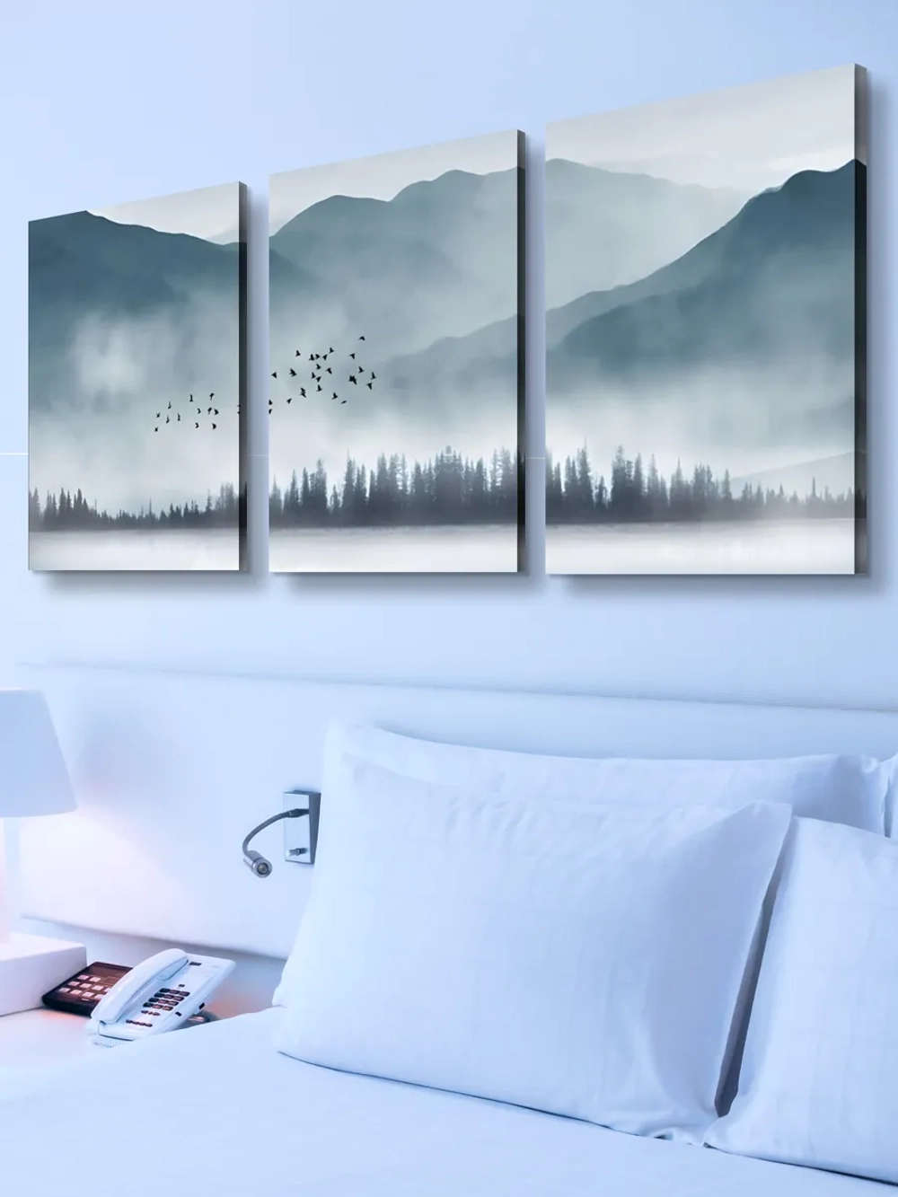 Картина Туманная вершина модульная 50x70см 3шт.