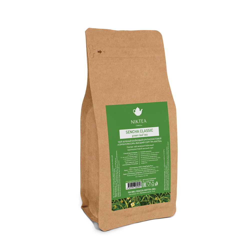 Niktea Sencha Classic / Сенча Классик чай зелёный листовой 250 гр.