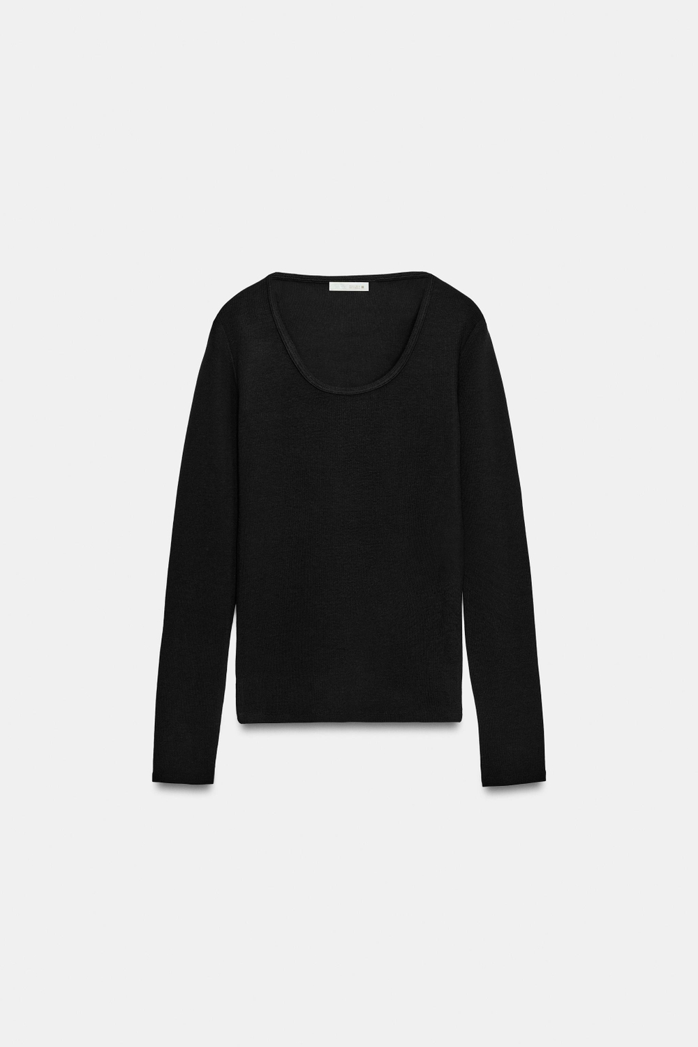 ФУТБОЛКА В РУБЧИК С ШИРОКИМ ВЫРЕЗОМ — ZARA