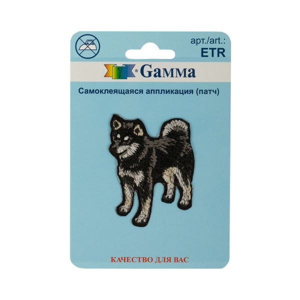 Патч (аппликация самоклеящаяся) №01, 1 шт, 01-109 Собака 3.8х4.9 см, Gamma ETR