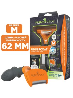 Фурминатор FURminator M для средних собак с короткой шерстью