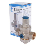 Регулятор давления поршневой STOUT - 1/2" (ВР/ВР, PN25, Tmax 130°C, EPDM, с выходом для манометра)