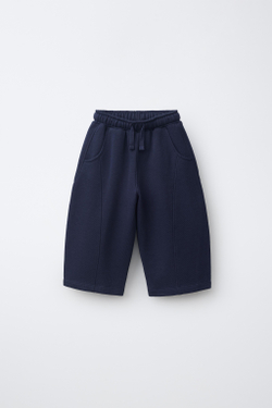 ZARA ОДНОТОННЫЕ БРЮКИ-БАНАНЫ, МОРСКОЙ СИНИЙ