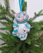 Чеширский кот ёлочная игрушка из фарфора