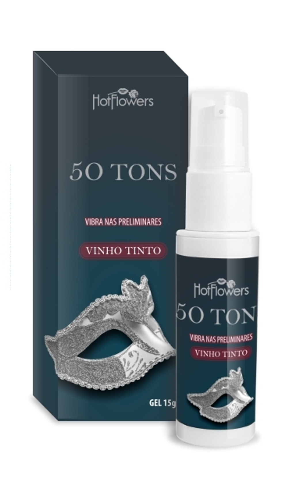 HotFlowers 50 TONS - Жидкий вибратор с ароматом красного вина